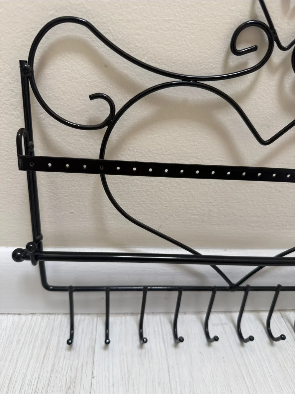 New Black Heart Wall-Mounted Jewelry and Accessory Organizer